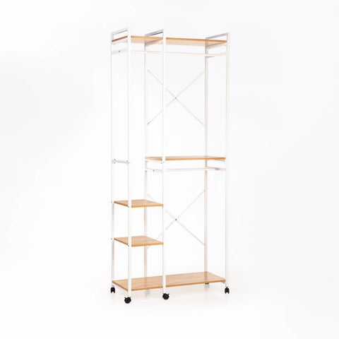 BOLT MULTI SHELF + HANGING OPEN ROBE - BEECH/WHITE