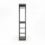 BOLT MULTI SHELF & HANGING OPEN ROBE - WENGE/BLACK