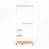 BOLT MULTI SHELF + HANGING OPEN ROBE - BEECH/WHITE