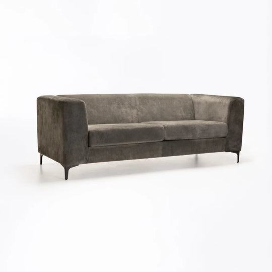 BRADLEY GENUINE SUEDE LEATHER 3 SEATER COUCH