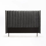 BRIA FABRIC QUEEN HEADBOARD - DARK GREY