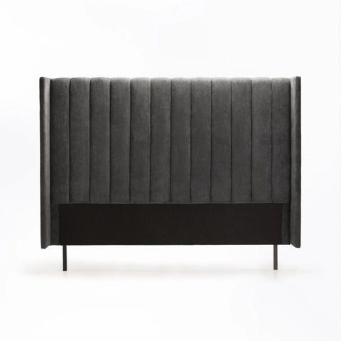 BRIA FABRIC QUEEN HEADBOARD - DARK GREY