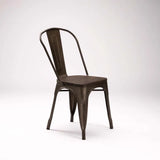 BRONX DINING CHAIR WITH WOOD - RUSTIC