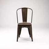 BRONX DINING CHAIR WITH WOOD - RUSTIC