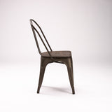 BRONX DINING CHAIR WITH WOOD - RUSTIC