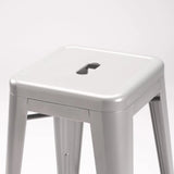 BRONX KITCHEN STOOL - SILVER