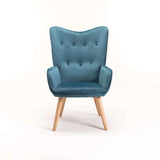 BROOK VELVET CHAIR - PETROL BLUE