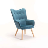 BROOK VELVET CHAIR - PETROL BLUE