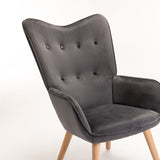 BROOK VELVET CHAIR - GREY