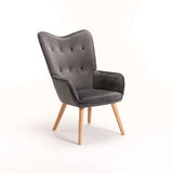 BROOK VELVET CHAIR - GREY