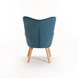 BROOK VELVET CHAIR - PETROL BLUE