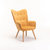 BROOK VELVET CHAIR - MUSTARD