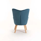 BROOK VELVET CHAIR - PETROL BLUE