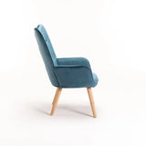 BROOK VELVET CHAIR - PETROL BLUE