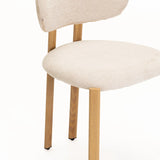 CALLIE  FABRIC DINING CHAIR - CREAM