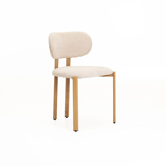 CALLIE  FABRIC DINING CHAIR - CREAM