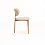CALLIE  FABRIC DINING CHAIR - CREAM