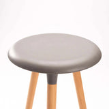 CAPRI WOODEN LEG BARSTOOL - DARK GREY