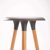 CAPRI WOODEN LEG BARSTOOL - DARK GREY