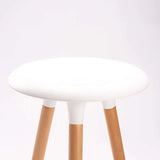 CAPRI WOODEN LEG BARSTOOL - WHITE