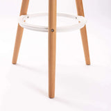 CAPRI WOODEN LEG BARSTOOL - WHITE