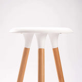 CAPRI WOODEN LEG BARSTOOL - WHITE