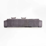 CATERINA FABRIC CORNER CHAISE - GREY - LEFT