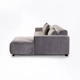 CATERINA FABRIC CORNER CHAISE - GREY - RIGHT