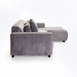 CATERINA FABRIC CORNER CHAISE - GREY - RIGHT