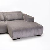 CATERINA FABRIC CORNER CHAISE - GREY - RIGHT