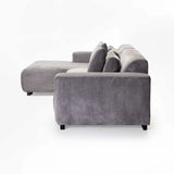 CATERINA FABRIC CORNER CHAISE - GREY - LEFT