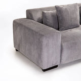 CATERINA FABRIC CORNER CHAISE - GREY - RIGHT