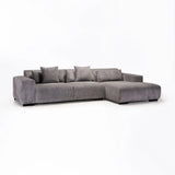 CATERINA FABRIC CORNER CHAISE - GREY - RIGHT