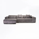 CATERINA FABRIC CORNER CHAISE - GREY - LEFT