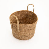CATTAIL LEAF BASKET PLANTER K463 - SMALL-NATURAL