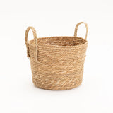 CATTAIL LEAF BASKET PLANTER K463 - SMALL-NATURAL