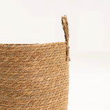 CATTAIL LEAF BASKET PLANTER K463 - LARGE-NATURAL
