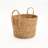 CATTAIL LEAF BASKET PLANTER K463 - SMALL-NATURAL