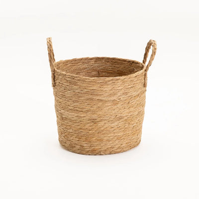 CATTAIL LEAF BASKET PLANTER K464 - NATURAL
