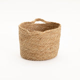 CATTAIL LEAF BASKET PLANTER K464 - SMALL-NATURAL