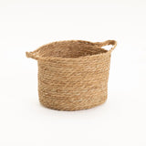 CATTAIL LEAF BASKET PLANTER K464 - SMALL-NATURAL