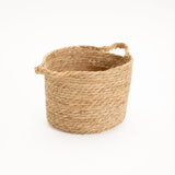 CATTAIL LEAF BASKET PLANTER K464 - SMALL-NATURAL