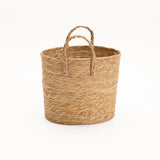 CATTAIL LEAF BASKET PLANTER K464 - LARGE-NATURAL