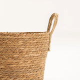 CATTAIL LEAF BASKET PLANTER K464 - LARGE-NATURAL