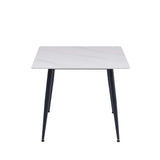 CAZ 90x90cm SINTERED STONE DINING TABLE - WHITE