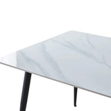 CAZ 160x90cm SINTERED STONE DINING TABLE - WHITE