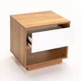 CENTO 1 DRAWER PEDESTAL - WILD OAK/WHITE