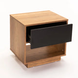 CENTO 1 DRAWER PEDESTAL - WILD OAK/BLACK