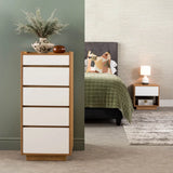 CENTO 1 DRAWER PEDESTAL - WILD OAK/WHITE