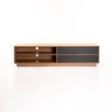 CENTO 180cm 2 DRAWER TV/PLASMA UNIT-WILD OAK/BLACK